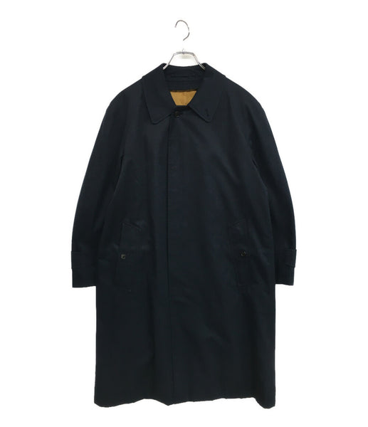 BURBERRY　ステンカラーコート　ネイビー　希少色　ノバチェック　メンズ　L Burberrys バーバリー ステンカラーコート ノバチェック ネイビー XL