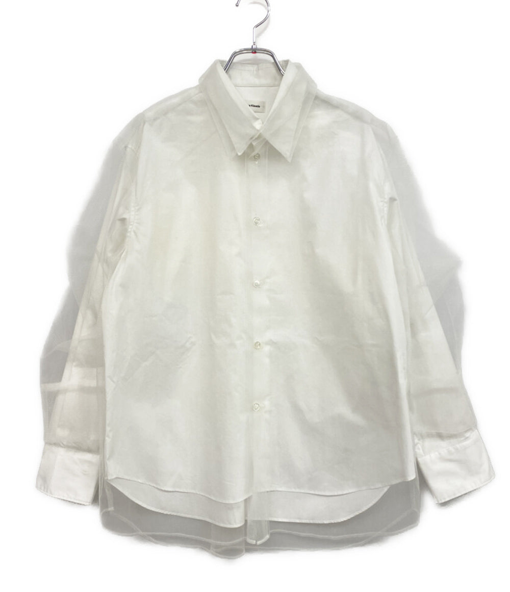 Chika Kisada チカキサダ チュール長袖シャツ ホワイト CB-24055 レディース SIZE 1