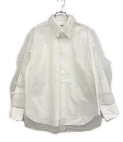 Chika Kisada チカキサダ チュール長袖シャツ ホワイト CB-24055 レディース SIZE 1