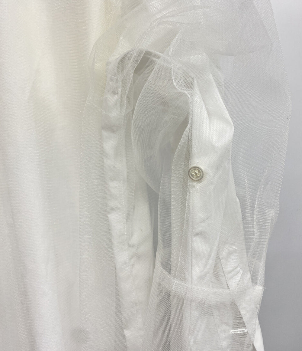 Chika Kisada チカキサダ チュール長袖シャツ ホワイト CB-24055 レディース SIZE 1