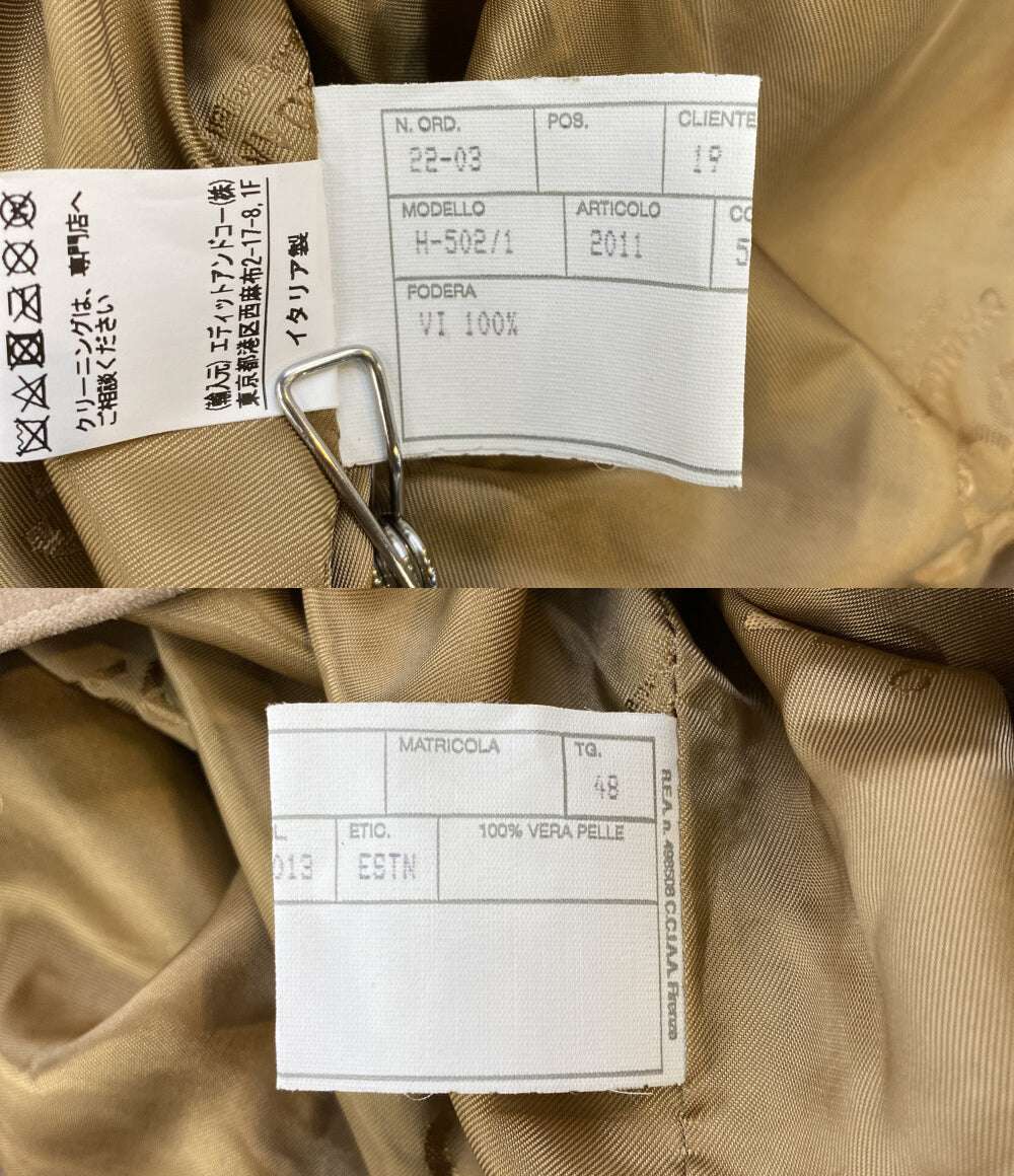 Cinquanta チンクアンタ ライダースジャケット ゴートレザー メンズ SIZE 48