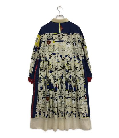 美品 オレボレブラ 総柄シャツワンピース ぶた 長袖 815093 レディース SIZE M