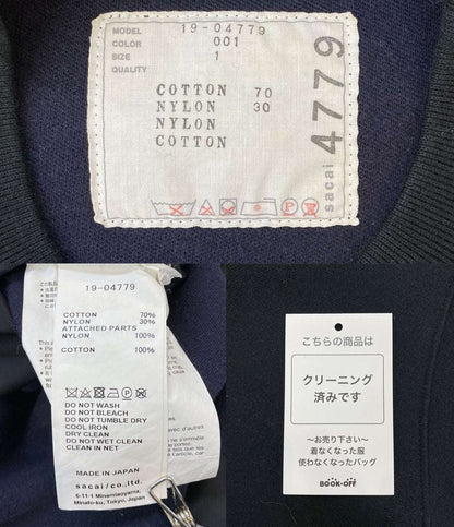 sacai 長袖ワンピース ブラック 19-04779 レディース SIZE 1 サカイ