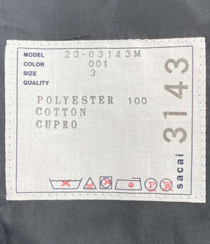 sacai パンツ 23-03143M ブラック メンズ SIZE 3 サカイ