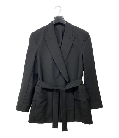 美品 Acne Studios ジャケット Double Breasted Belted Jacket BLACK レディース SIZE 32 アクネストゥディオズ
