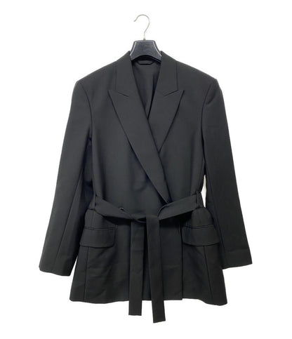 美品 Acne Studios ジャケット Double Breasted Belted Jacket BLACK レディース SIZE 32 アクネストゥディオズ