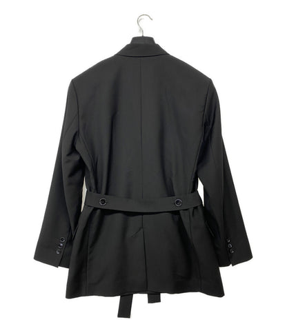 美品 Acne Studios ジャケット Double Breasted Belted Jacket BLACK レディース SIZE 32 アクネストゥディオズ