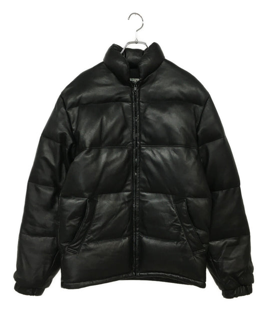 SCHOTT ダウンジャケット レザー USA製 ブラック メンズ SIZE 34 ショット