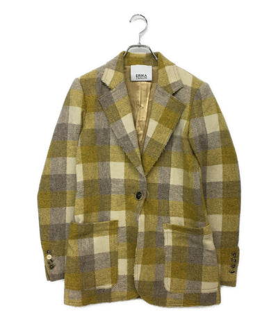 ERIKA CAVALLINI エリカカヴァリーニ チェックウールジャケット P2WP01 レディース SIZE 38