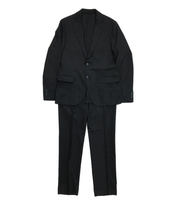 <美品>LARDINI 新ロゴ ESCLUSIVO ブラック ウールスーツ 48 LARDINI スーツ JJ801AQ メンズ SIZE 48 ラルディーニ – Rehello by