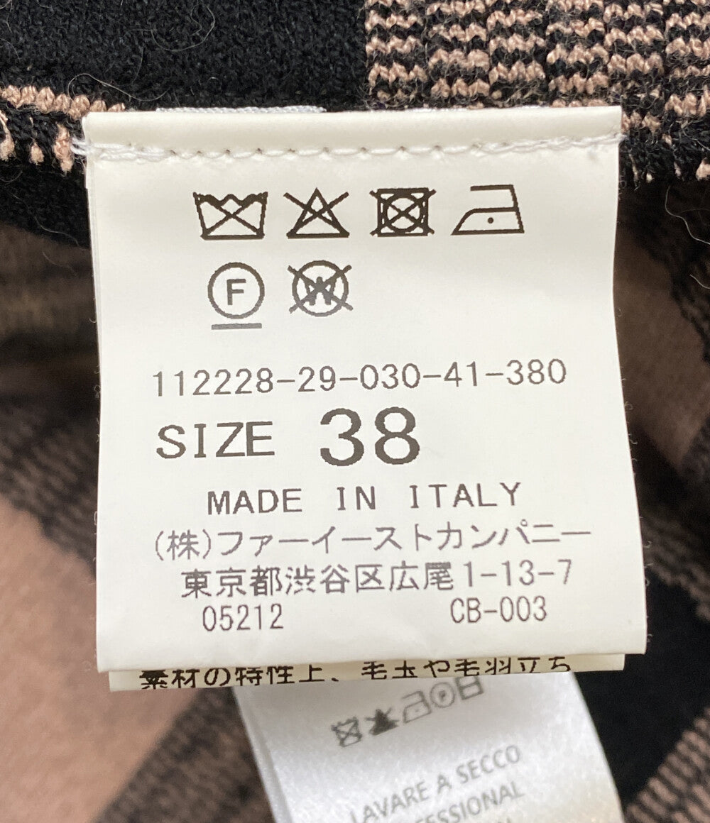 ANAYI ノースリーブワンピース ANTONINO VALENTI ピンク×ブラック チェック レディース SIZE 38 アナイ