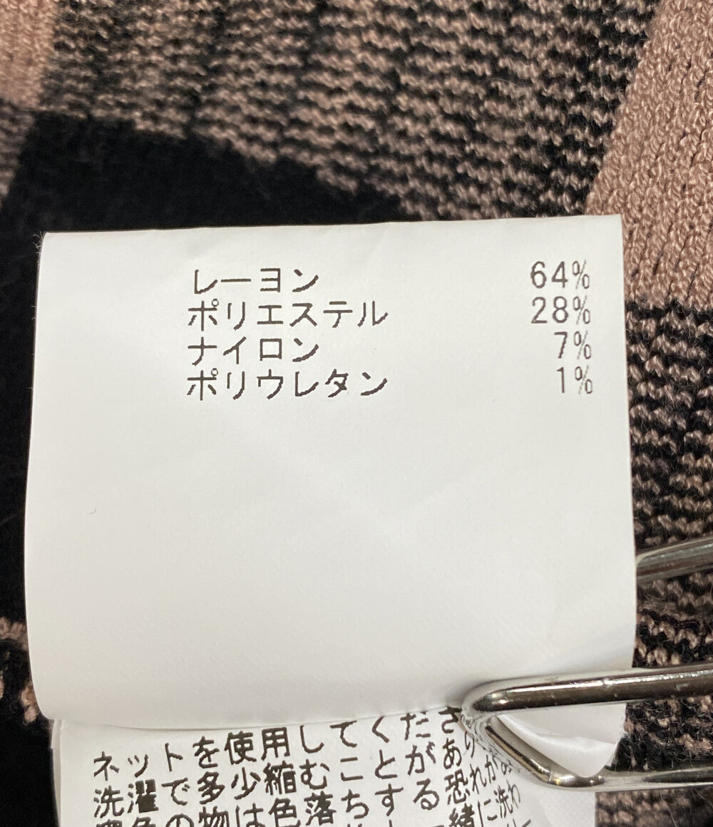 ANAYI ノースリーブワンピース ANTONINO VALENTI ピンク×ブラック チェック レディース SIZE 38 アナイ