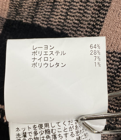 ANAYI ノースリーブワンピース ANTONINO VALENTI ピンク×ブラック チェック レディース SIZE 38 アナイ