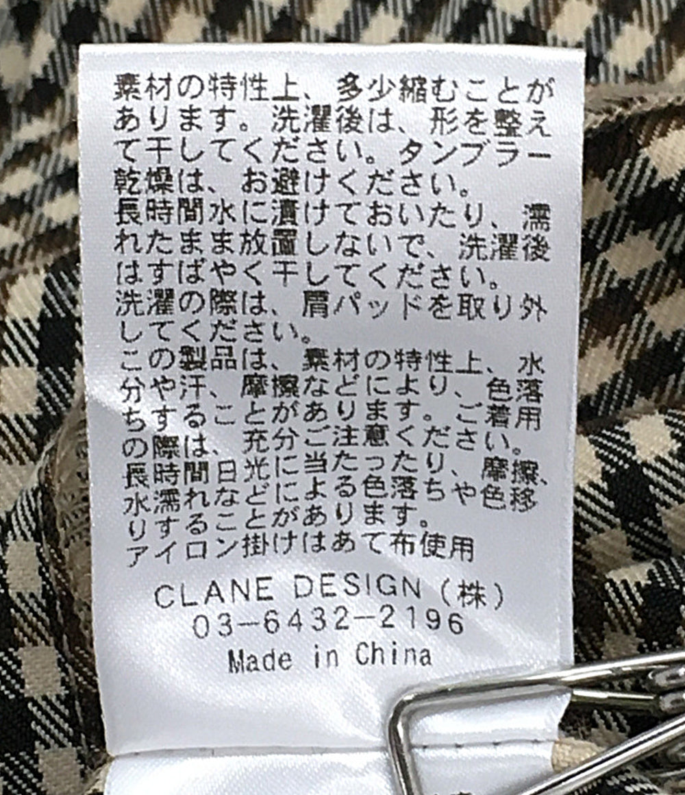 CLANE 長袖シャツワンピース チェック 17112-5352 レディース SIZE - クラネ