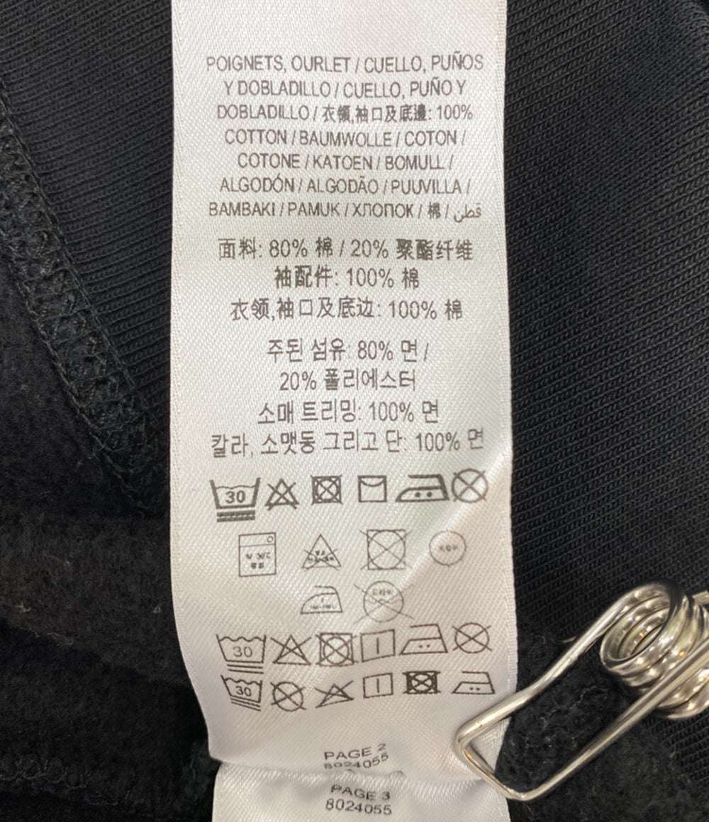 BURBERRY スウェットシャツ ブラック 袖サイドチェック メンズ SIZE XL バーバリー