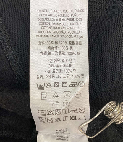 BURBERRY スウェットシャツ ブラック 袖サイドチェック メンズ SIZE XL バーバリー