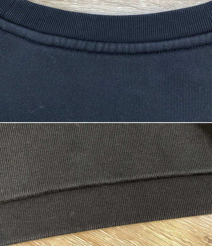 BURBERRY スウェットシャツ ブラック 袖サイドチェック メンズ SIZE XL バーバリー