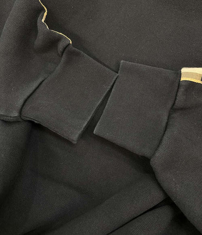 BURBERRY スウェットシャツ ブラック 袖サイドチェック メンズ SIZE XL バーバリー
