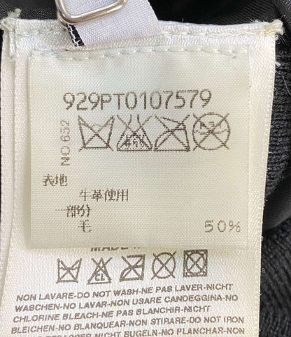 MARTIN MARGIELA ベスト ブラック レザー ウール 929PT0107579 レディース SIZE 38 マルタンマルジェラ