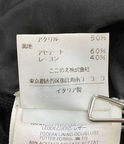 MARTIN MARGIELA ベスト ブラック レザー ウール 929PT0107579 レディース SIZE 38 マルタンマルジェラ