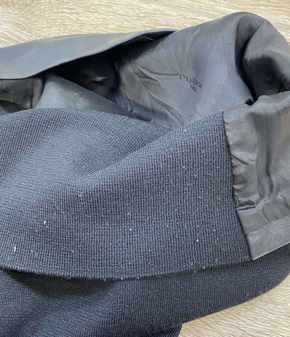 MARTIN MARGIELA ベスト ブラック レザー ウール 929PT0107579 レディース SIZE 38 マルタンマルジェラ