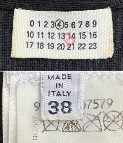 MARTIN MARGIELA ベスト ブラック レザー ウール 929PT0107579 レディース SIZE 38 マルタンマルジェラ