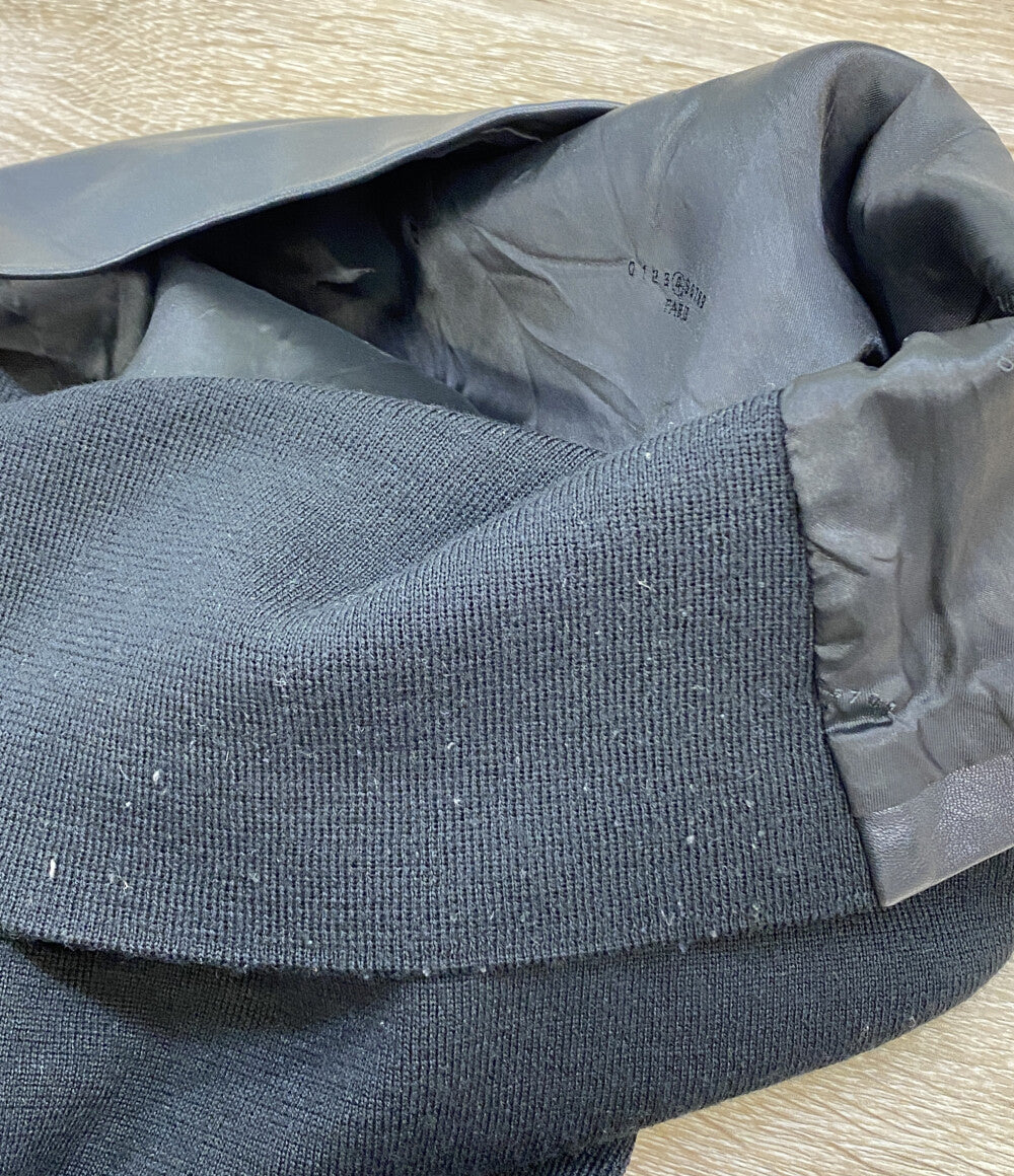 MARTIN MARGIELA ベスト ブラック レザー ウール 929PT0107579 レディース SIZE 38 マルタンマルジェラ