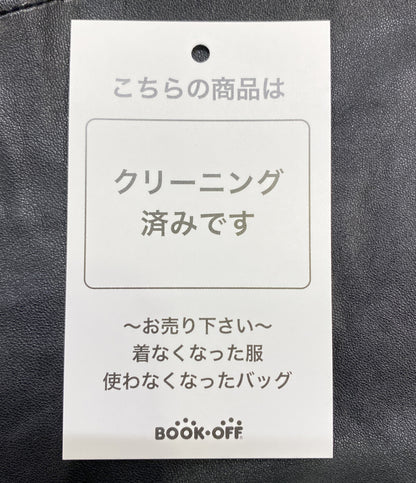 MARTIN MARGIELA ベスト ブラック レザー ウール 929PT0107579 レディース SIZE 38 マルタンマルジェラ