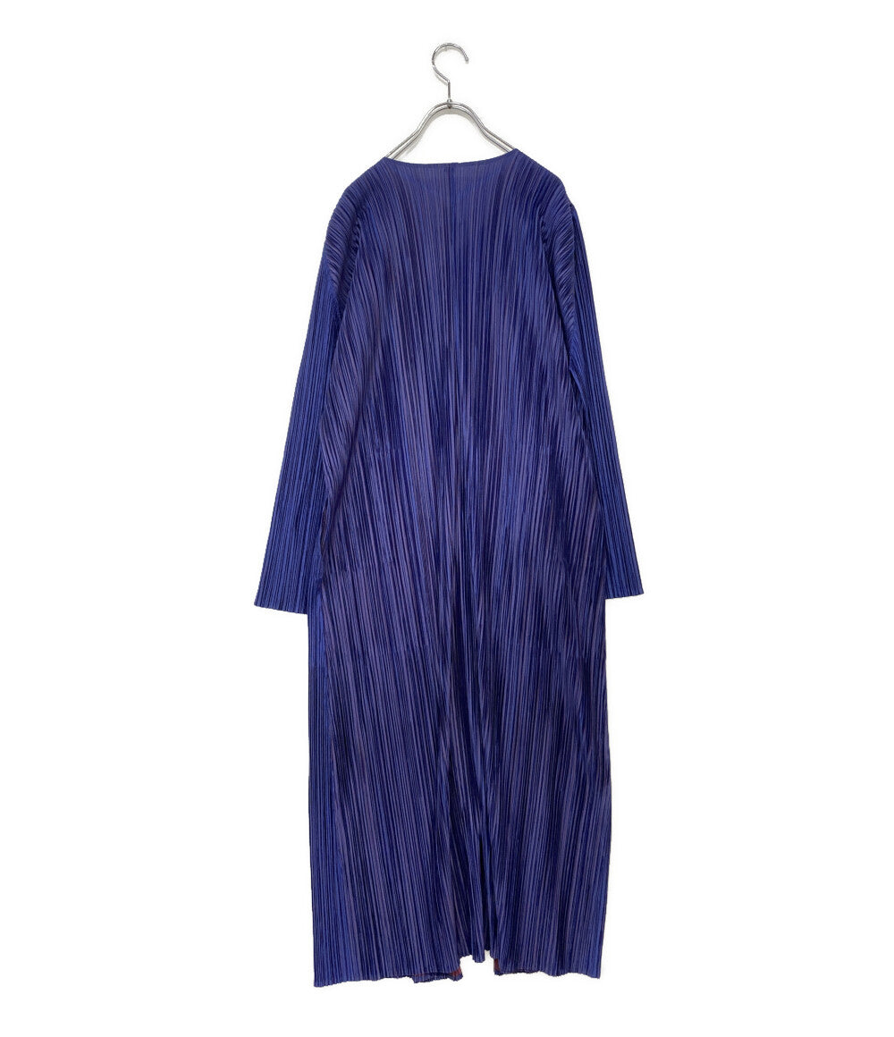 美品 PLEATS PLEASE カーディガン パープル PP63-JA817 レディース