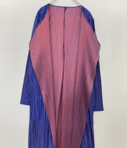 美品 PLEATS PLEASE カーディガン パープル PP63-JA817 レディース SIZE 4 プリーツプリーズ