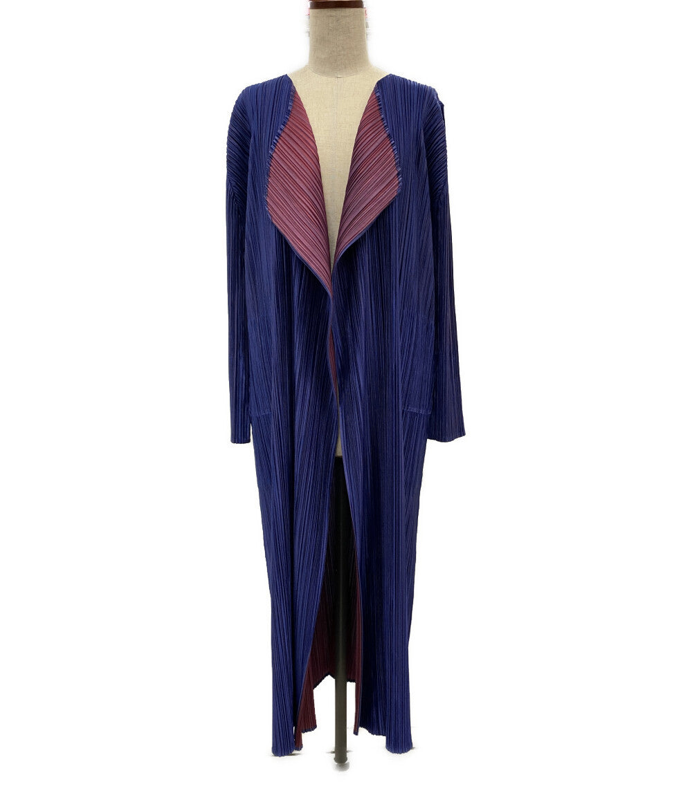 美品 PLEATS PLEASE カーディガン パープル PP63-JA817 レディース