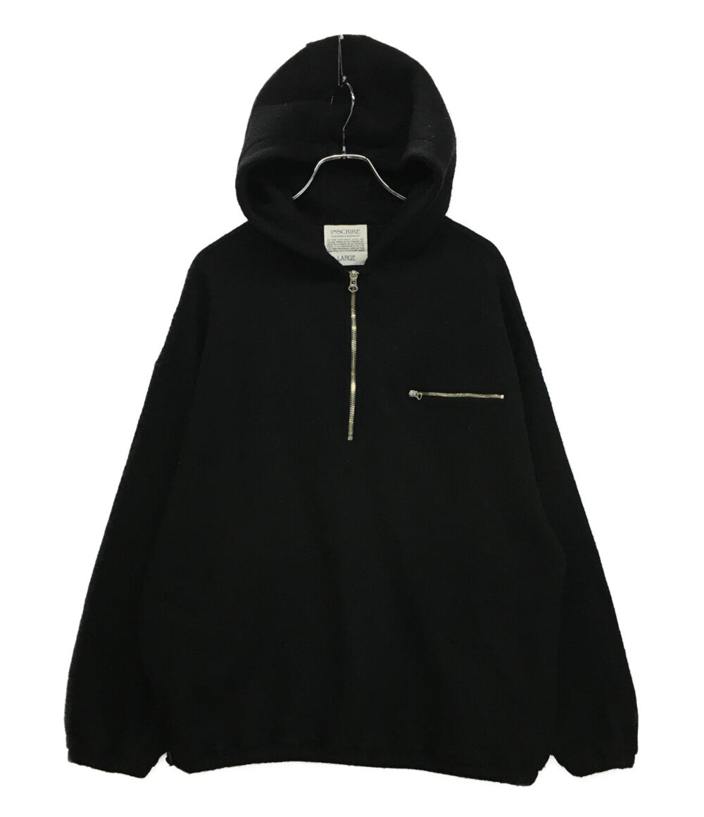 アンスクリア フリースパーカー Freece Hoodie 24AW INSCRIRE アンスクリア パーカー Freece Hoodie 24AW I24AW-BC92BL