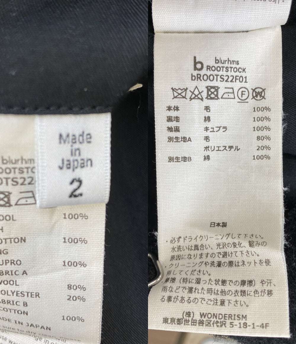 blurhms ブラームス ダッフルコート ブラック メンズ SIZE 2