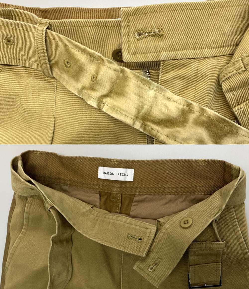 MAISON SPECIAL メゾンスペシャル パンツ ベルッテットカード パッチワーク レディース SIZE 36