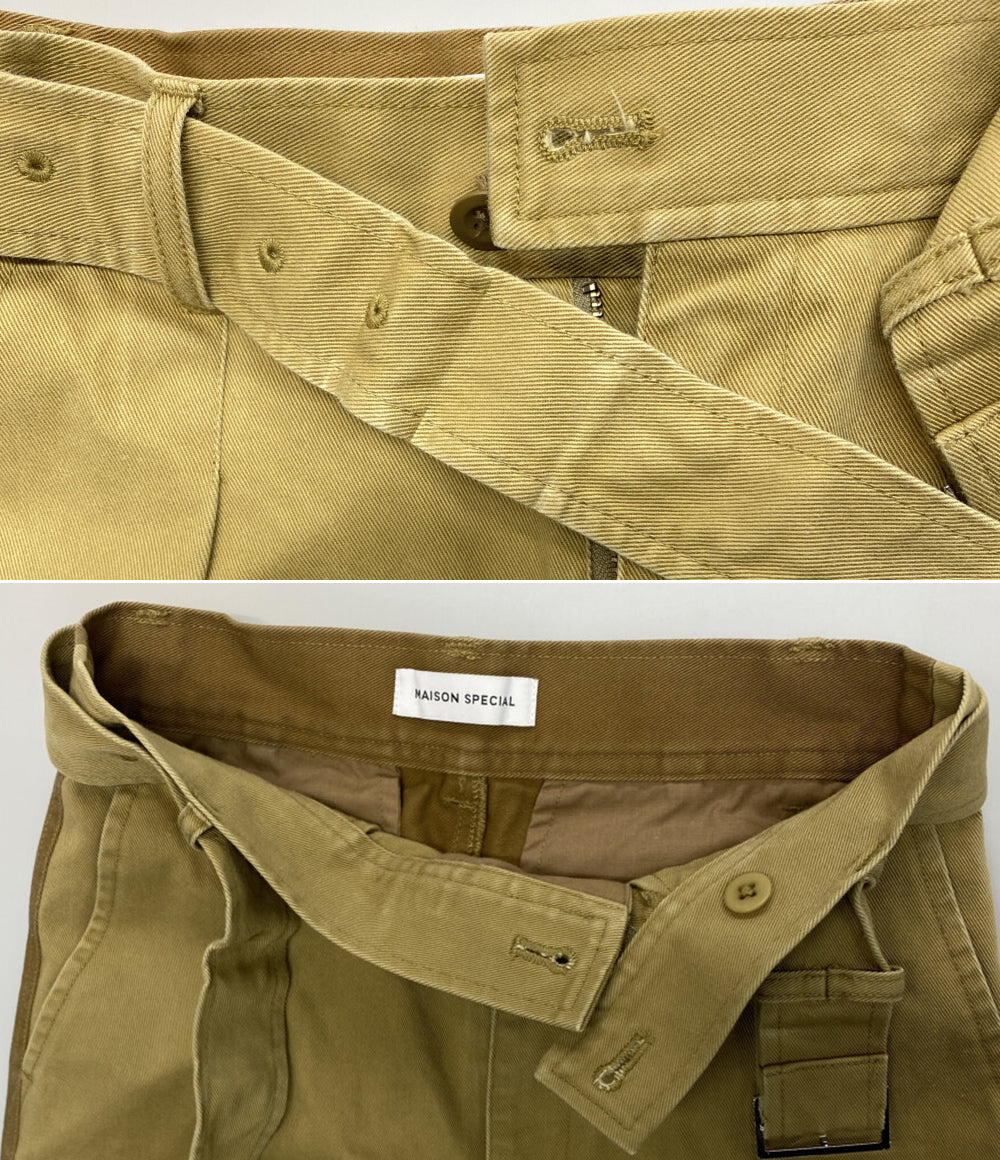 MAISON SPECIAL メゾンスペシャル パンツ ベルッテットカード パッチワーク レディース SIZE 36
