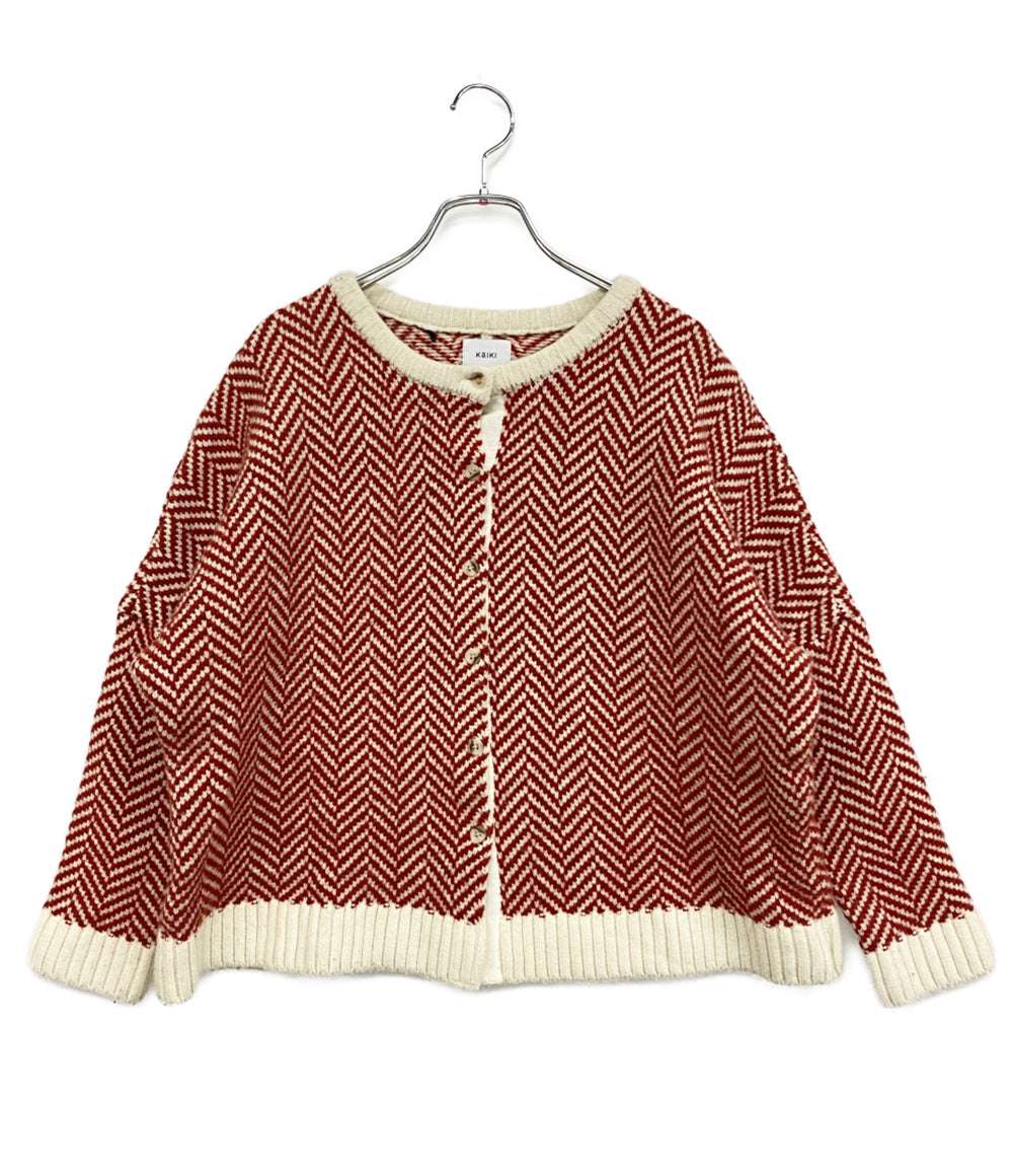 KAIKI カイキ カーディガン レッド ベージュ KA222KB001 レディース SIZE -