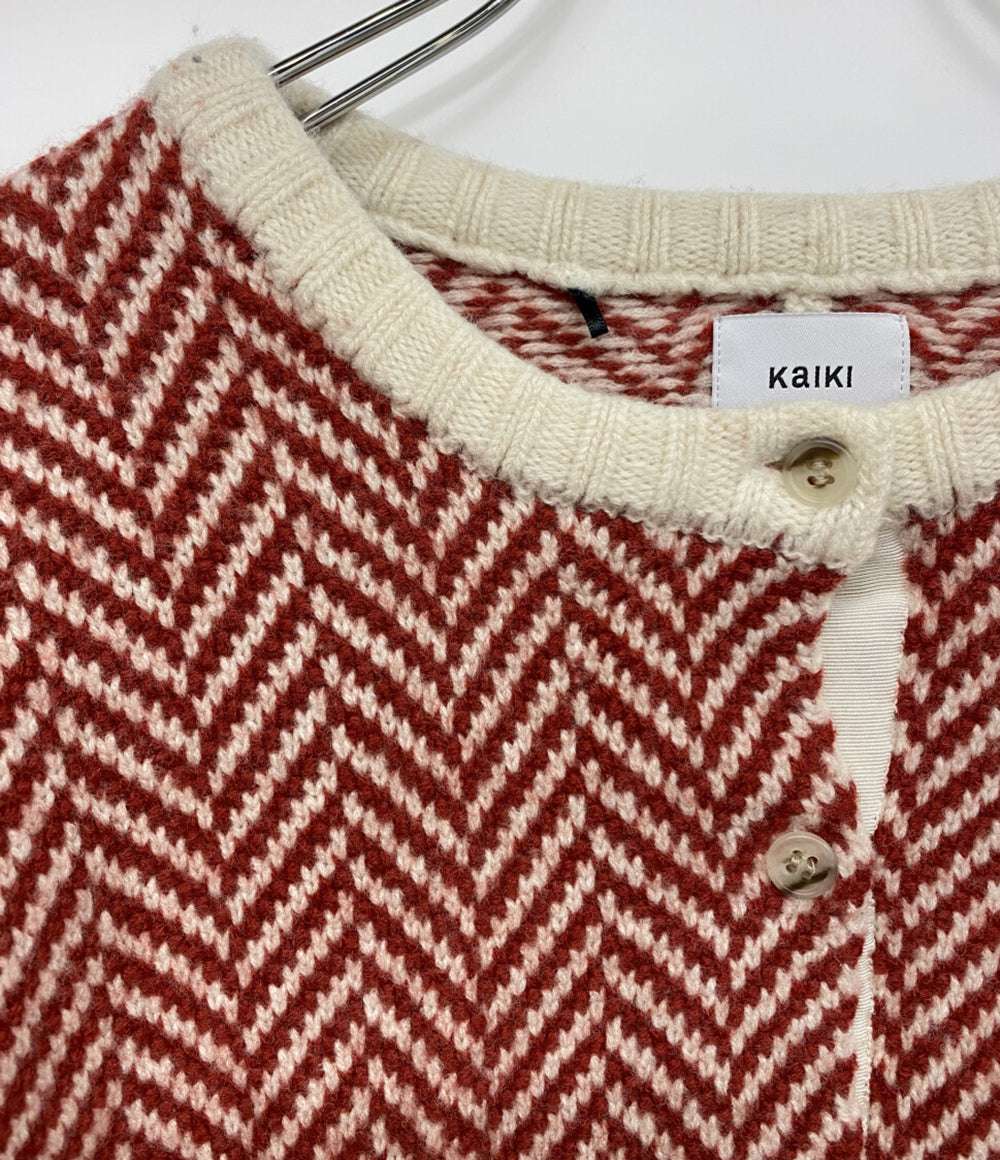 KAIKI カイキ カーディガン レッド ベージュ KA222KB001 レディース SIZE -