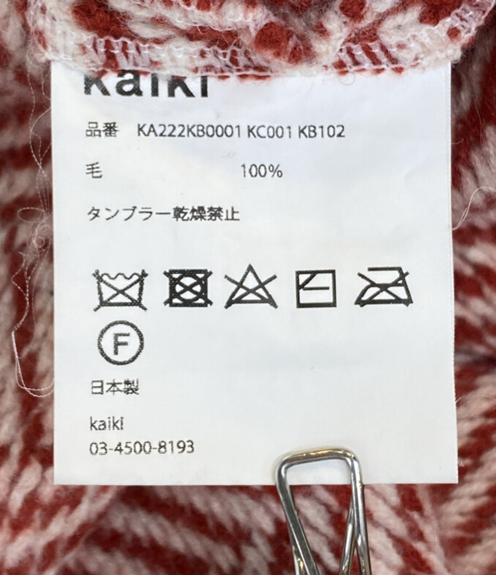 KAIKI カイキ カーディガン レッド ベージュ KA222KB001 レディース SIZE -