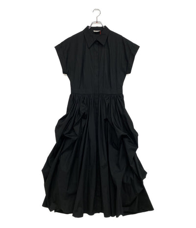 Alexander Mcqueen 半袖ワンピース ブラック 694306 22SS レディース SIZE 44 アレキサンダーマックイーン