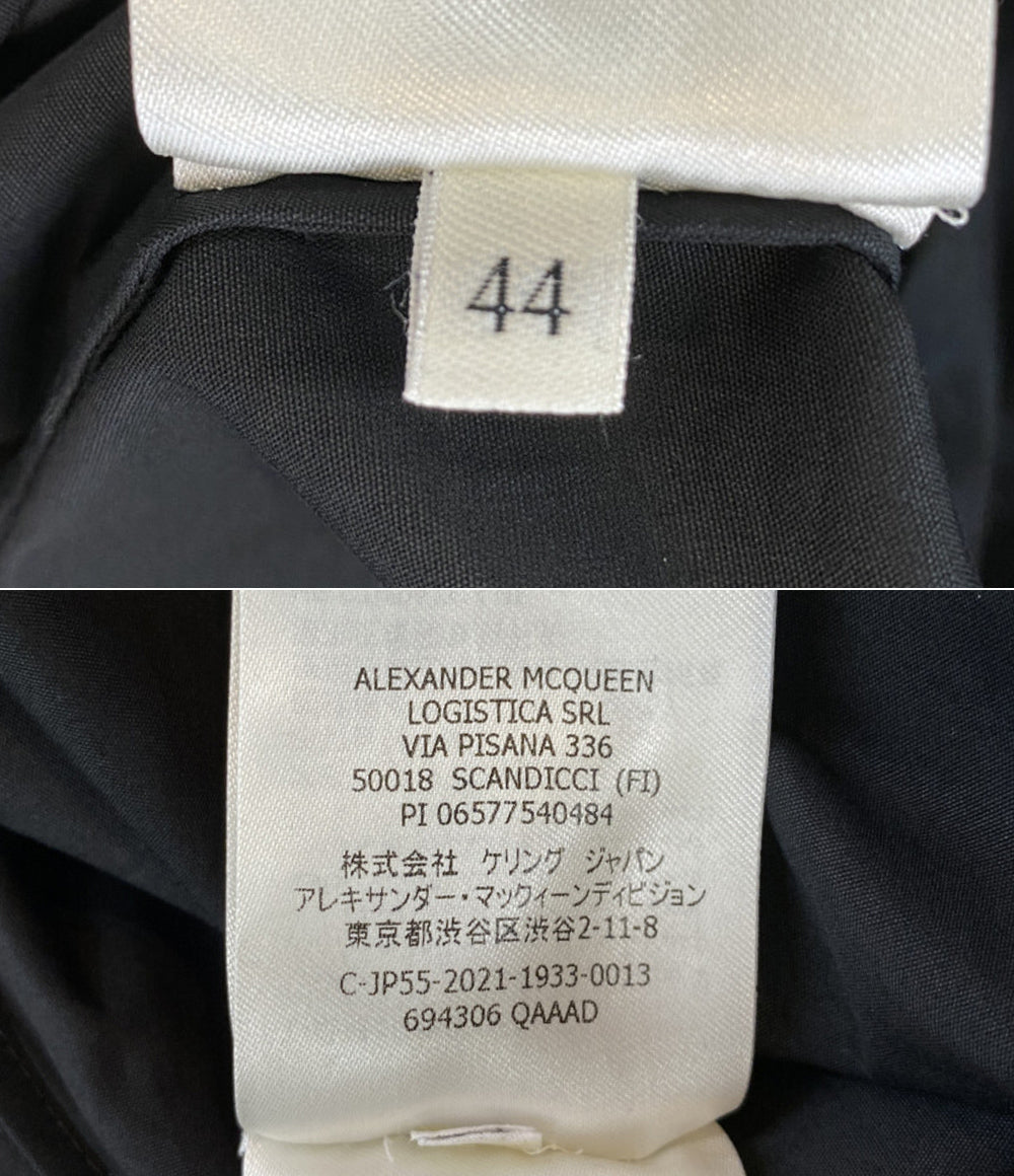 Alexander Mcqueen 半袖ワンピース ブラック 694306 22SS レディース SIZE 44 アレキサンダーマックイーン