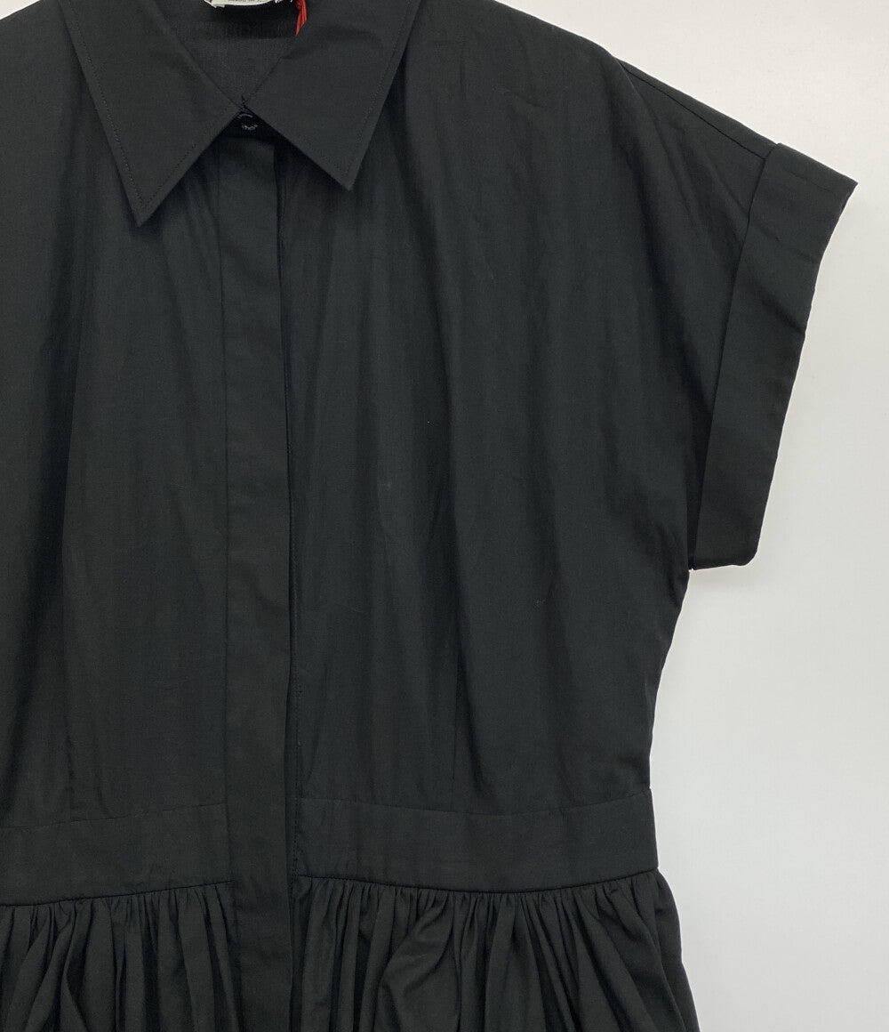 Alexander Mcqueen 半袖ワンピース ブラック 694306 22SS レディース SIZE 44 アレキサンダーマックイーン
