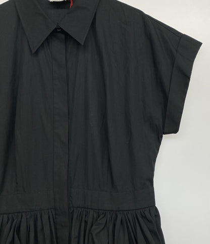 Alexander Mcqueen 半袖ワンピース ブラック 694306 22SS レディース SIZE 44 アレキサンダーマックイーン