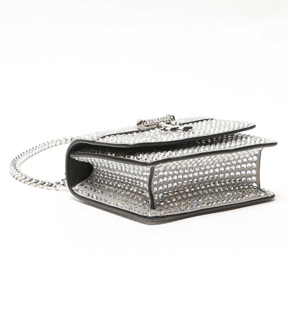 美品 ジミーチュウ JIMMY CHOO パーティバッグ ショルダーバッグ. ジミーチュウ Avenue Quad XS パール付き ショルダーバッグ (Jimmy