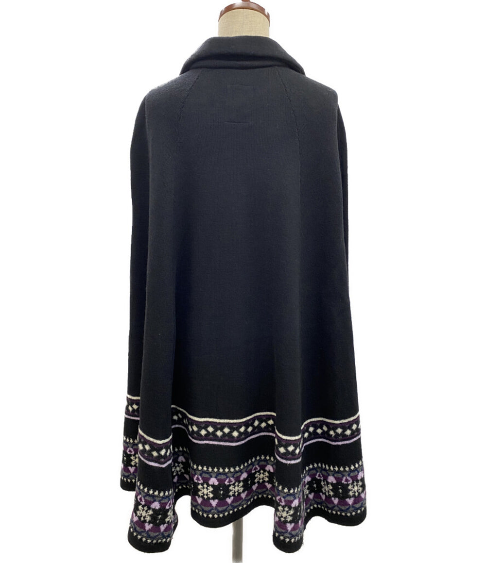 LIMI feu ポンチョ LJ-K35-133 ウール レディース SIZE S リミフゥ