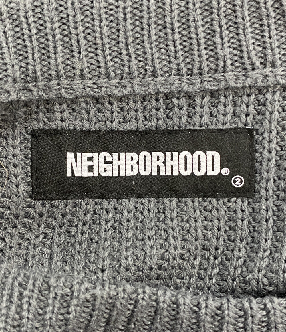 NEIGHBORHOOD ニット 202FUNH-KNM01 グレー アクリル メンズ SIZE 2 ネイバーフッド