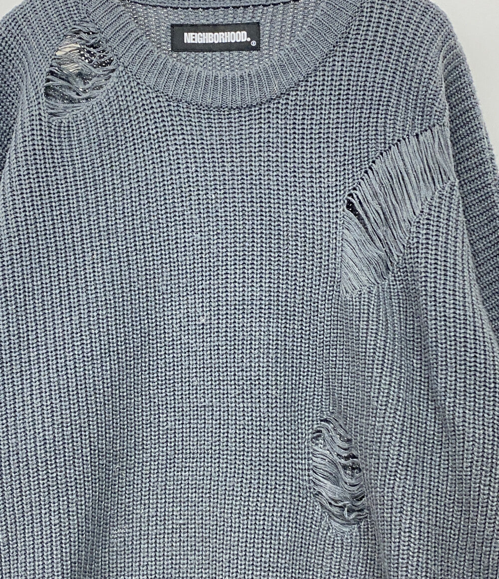 NEIGHBORHOOD ニット 202FUNH-KNM01 グレー アクリル メンズ SIZE 2