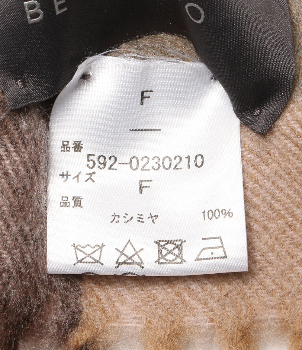 BEGG CO ベグアンドコー ストール カシミヤ100％ ベージュ チェック 592-0230210 レディース SIZE F