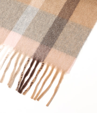 BEGG CO ベグアンドコー ストール カシミヤ100％ ベージュ チェック 592-0230210 レディース SIZE F
