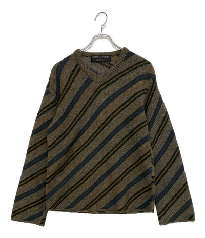 COMME des GARCONS HOMME PLUS 長袖Vネックニット PN-040340 AD1997 バイアス期 メンズ SIZE - コムデギャルソンオムプリュス