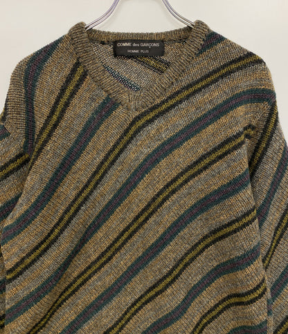 COMME des GARCONS HOMME PLUS 長袖Vネックニット PN-040340 AD1997 バイアス期 メンズ SIZE - コムデギャルソンオムプリュス